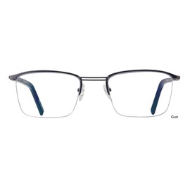 ProEyes Attitude 3, Progressive Multifocal Blue Light Blocking Readers w/Spring Hinge, Anti-Reflective Resin Lens, 0 Power on Top Lens (Rectangular Gun, up+0.00,down+1.25)