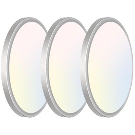 libtit 6Pack Led Ceiling Light 13Inch, 24W 2400Lm Bright Light Fixture Brushed Nickel, Adjustable 3000K/4500K/6000K, Modern Slim Flat Ceiling Lamp for Living Room Bedroom Hallway