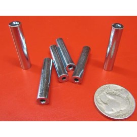 Basic Zinc Plate Steel Spacer, NO.2 Screw, 1/4" OD x .090" ID x 1 3/16" Length, 6 pcs