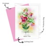 TUMYBee April Birthday Card - Sweet Pea Flowers, 5in x