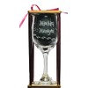Orange Kat Mischief Managed Stemmed Wine Glass with Charm and