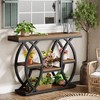Tribesigns 39.4" Console Table, Industrial 4-Tier Sofa Table Entryway Table
