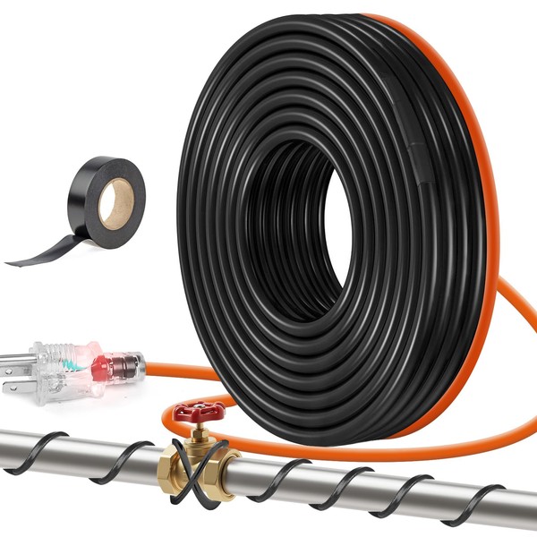 JDZKOMKE 5W/FT 120V Pipe Heat Tape 24FT (3FT-200FT) - Freeze