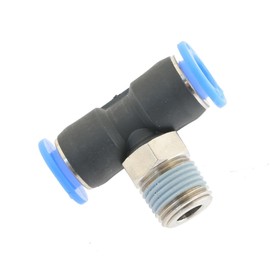 IQS Mini TE Push-in Fitting with Male Thread R 1/8 Inch - 4 mm T-Piece