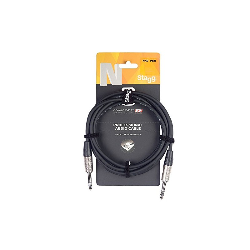 Stagg NAC6PSR 6m N-Series Stereo Jack to Stereo Jack Cable