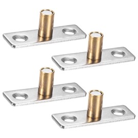 M METERXITY 4-Pack Roller Guide Sliding, 5.5mm/0.22" Dia Sliding Floor Guide, Door Cabinet Hardware, Drawer Slides Stopper for Closet Doors Rollers Hardware Accessories [Gold]