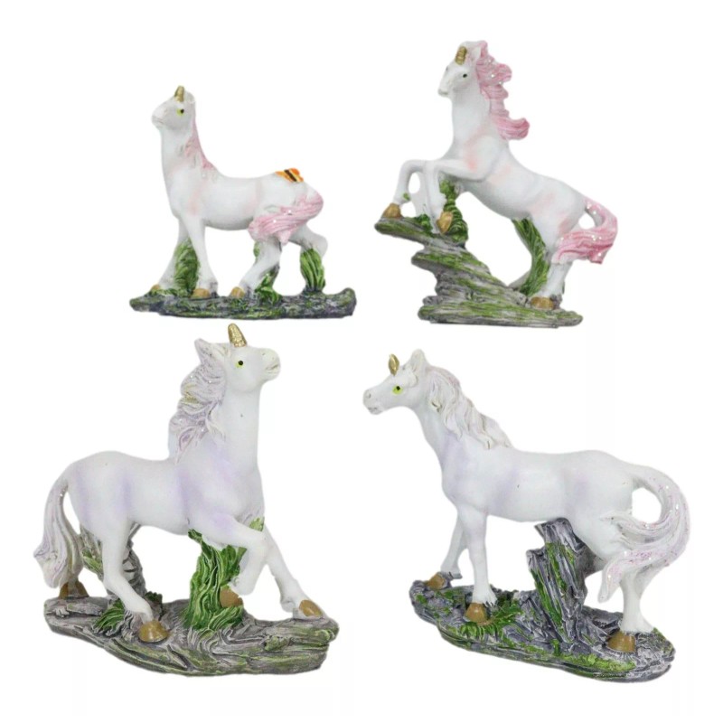 Beautiful Rare Mythical Legendary Unicorn Miniature Figurine Collectible Set