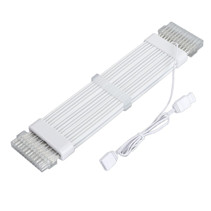 24 Pin RGB Power Extension Cable Kit ARGB 18AWG Silver