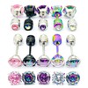 Dhjkko 5 Pairs Flat Back Earrings Hypoallergenic Stud Earrings for