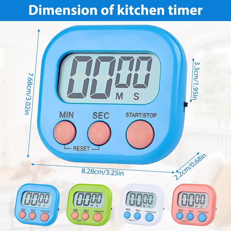 Neyeau Kitchen Timer 4 PCS Kitchen Timers for Cooking Timers