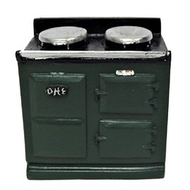 Melody Jane Dollhouse 2 Stove Green Aga Oven 1:12 Miniature Furniture