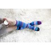 Solmate Socks - Mismatched Knee High Socks, USA Made, Raspberry