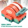Onseeda Disconnect Knife Switch Double Throw 100A 380V 3 Pole