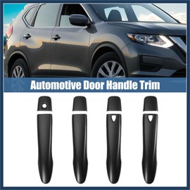 INFINAUTO 1 Set Automotive Door Handle Cover Trim for Nissan Rogue 2014-2019 Car Door Handle Ptetector with 2 Smart Key Holes Matte Black Stylish Design