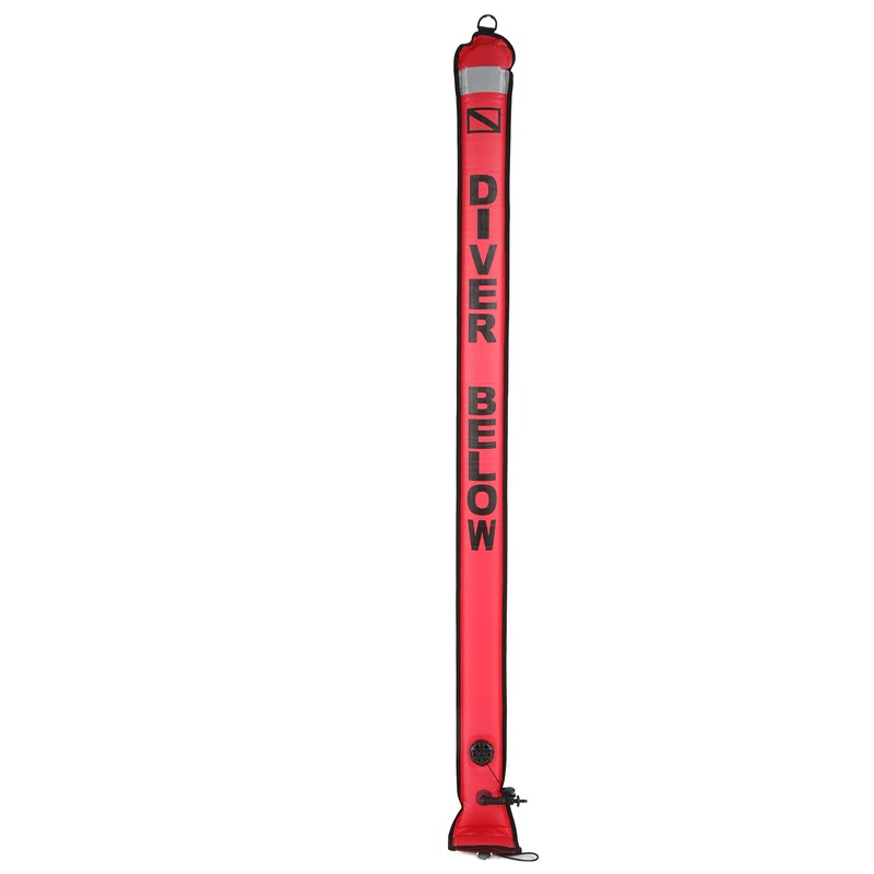 180x15cm Scuba Diving Surface Marker Buoy High Visibility Inflatable Surface