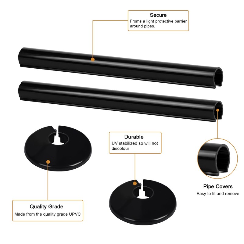 6PCS Radiator Pipe Covers and Pipe Collars Pipe Central Heating