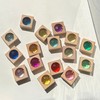 KOAICS 16PCS Acrylic Wooden Gem Blocks, Sparkling Acrylic Colorful Wooden