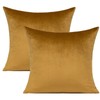 Gold Christmas Decorative Throw Pillow Covers 18x18 Golden Velvet Decorations