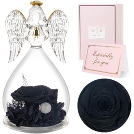 Sunia Eternal Rose Angel Gifts for Women Christmas, Eternal Rose in Angel Figure Gifts for Mum, Women Gifts Christmas, Birthday Gift for Women, Grandma Gift, Christmas Valentine's Day