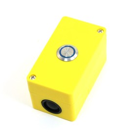 IIVVERR Blue Indicator SPDT NO+NC Locking Single Metal Button Station 5A 250V AC (Indicador azul SPDT NO + NC Bloqueo de una sola estación de botones de metal 5A 250 VCA