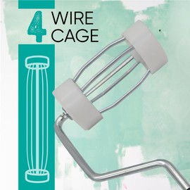 Unvert Paint Roller Frame, for Walls, Ceiling on All Surfaces 4-Wire Cage Frame, Choose 9" / 7" / 4" / 3" (4 Inch Frame)
