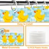 rzzlp Rubber Duck and Bubble Shower Curtain,Washable Fabric Curtain,Rustic Farmhouse