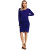 Coolmee Womens Maternity Dresses Casual Ruched Long Sleeve Irregular Bodycon