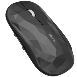 Buffalo Wireless Mobile Mouse, Bluetooth, FLEXUS, Thin, Lightweight, 5 Buttons, Wireless, Quiet, BlueLED, MIL Standard Compliant, DPI Switching (600/1200), Presentation Mode, Energy Saving Mode,