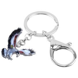 Enamel Alloy Flying Eagle Keychain Bird Charms Novelty Gifts for Women Girls Bag Wallet (Black)