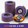 Shawya 20 Pack 60 Grit Flap Disc 4 1/2 in
