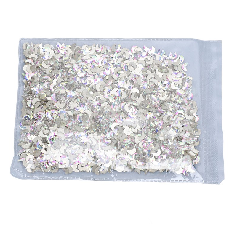 Crescent Moon Rhinestone Flatback Nail Art Jewelry Glittering Secure Fit