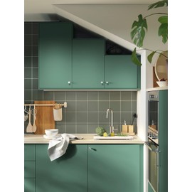 Froluya Emerald Green Peel and Stick Wallpaper 16 inch x 118 inch Green Contact Paper Matte Removable Waterproof Peel and Stick Wallpaper Self-Adhesive Contact Paper for Cabinets Bedroom Bathroom