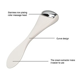 Rodillo de Ojos para Ojos Hinchados y Círculos Oscuros, Rodillo de Metal Facial Acero Inoxidable Mini Rodillo de Hielo para Ojos Cuidado la Piel para Hinchazón los Apriete