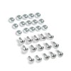 Unifizz 28PCS Stainless Steel Chrome-Capped Bumper Bolts and Nuts Kit