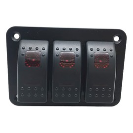 Riloer 3/4/5/6/8 Speed Switch Panel, DC12V/24V 240W Rocker Switch Panel, Car RV Yacht Modified 12-24V Universal Aluminium Panel Switch