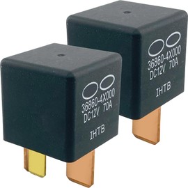 2-Pack 36860-4X000 Relay - 70A 12VDC 4-Pin SPST High-Current Relay - Compatible with Hyundai/Kia (2010-2020) - Fixes Starter Failures & P0615 Errors