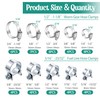 Dianrui 55PCS Hose Clamp Assortment Kit 1/4"–1-1/8" Hose Clamps Stainless
