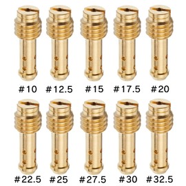 Pilot Jet Jetsetmoto 10 Size Set Mikuni/Large #10#12.5#15#17.5#20#22.5#25#25#27.5#30#32.5 Pilot Jet Set Mikuni (9.5mm x 4mm) (6pcs) Mikuni VM18 Carburetor Mikuni Flat 24 Carburetor TZR 50R/RZ5 0/sepia