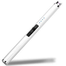 MeeToo Candle Lighter Electric Lighter Rechargeable USB Type-C Lighters for Candle BBQ Camping Fireworks (White)