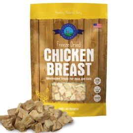 Shepherd Boy Farms Freeze Dried Dog and Cat Treats, Chicken Breast, All Natural Freeze-Dried Dog Treat & Dog Snacks, Made in USA, High in Protein, Nutrition of Raw Dog Food, Single Ingredient, 8oz