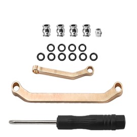 Brass Steering Links Upgrades Part,Axial SCX30 RC Crawler for 1/30 SCX30 Chev rolet K10/Jeep Wrangler JLU 4X4/F0rd Bronco 4X4 RC Crawler,AXI-2260T1/AXI-2261T2/AXI-2048T1,Steering Tie Rod & Drag Link
