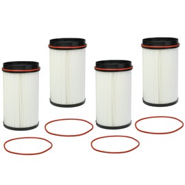4 Pack of R61709 Fuel Filter Water Separator Compatible with Freightliner Detroit Diesel DD13 DD15 DD16 Diesel Engine Replaces DDE R61709, FS20176, PF46235, DDER61709 Used in 03-40538-009 Housing