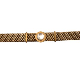 Gold plated Sedef Stone Roman Numerals Stainless Steel Mesh Bracelet – Elegant Luxury Jewelry for Women, Adjustable Fit, Hypoallergenic, Timeless Fashion Accessory for Special Occasions
