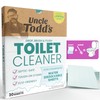 Uncle Todd's Toilet Cleaner - 100% Dissolvable Sheets, Planet-Friendly, Drop,