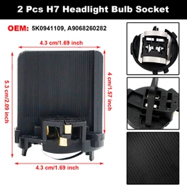 Paifeancodill 2Pcs H7 Headlight Bulb Socket Replacement 5K0941109 A9068260282 Compatible with VW Golf 6 MK6 2009-2012 Compatible with Tiguan 2012-2018 H7 Headlight Bulb Socket Retainer Holder Adapters