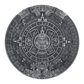 Aztec Calendar Belt Buckle for Men, Aztec Mayan Indian Calendar Belt Buckle, Vintage Aztec Calendar Round Belt Buckle, Western Cowboy Belt Buckle, Best Man Wedding Belt Buckle (Silver)