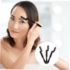 FOMIYES 3pcs Eyelash Brush Comb Folding Mini Eyebrow Comb Black