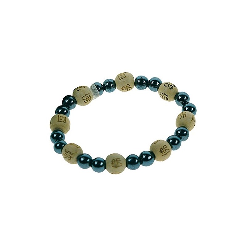 ZORBITZ Hematite and Wood Bracelet, 1 EA