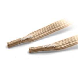 leazy Flat Elastic Shoelaces XL: (up to 7 eyelets per side, beige), beige