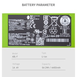 ABL-F 4460mAh Battery for iRobot Roomba i8 i8+ i7 i7+ 7150 7156 7158 7550 7558 i6 i4 4150 i4+ 4550 4552 i3 i3+ 3150 3158 3550 3556 e5 e5152 e5154 e5158 e6 6198 e6198 J7 7550 J7550 7150 Li-ion Batteria
